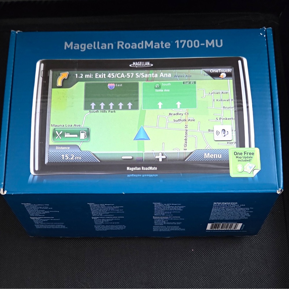 Magellan RoadMate 1700-MU 7" Touch Screen Car GPS w/ Box  Cables Manual Bundle